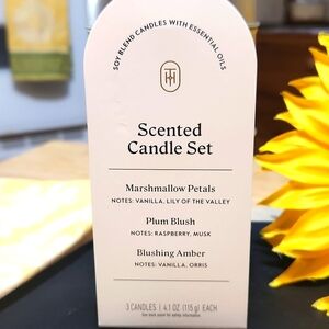 THRESHOLD Soy Candles 3 Pak.